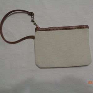 Tan and White Wallet
